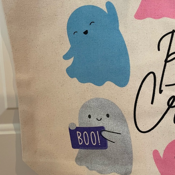 Boo Crew Pastel/Colorful Ghost Tote Bag-Boho Living-Halloween Tote-NWT - Picture 9 of 16